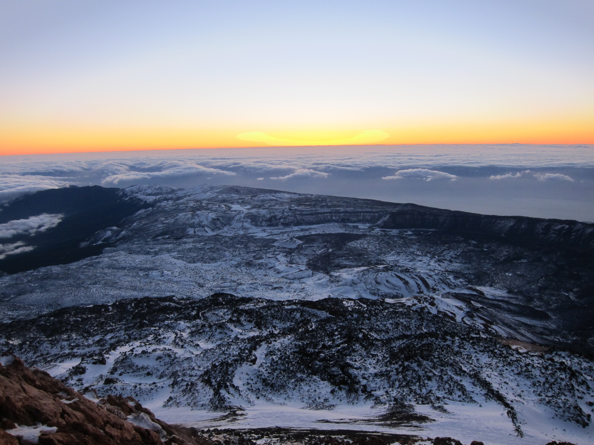 Teide, Blick nach La Gomera �ber die Wolken