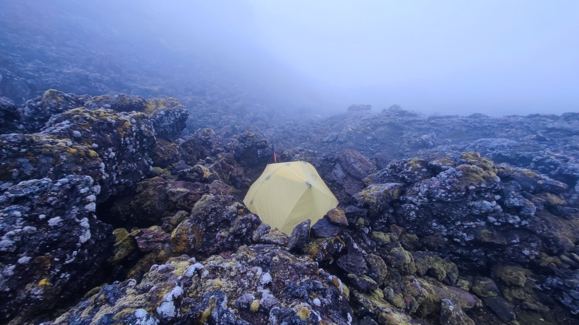 Tent in the Crater of Pico